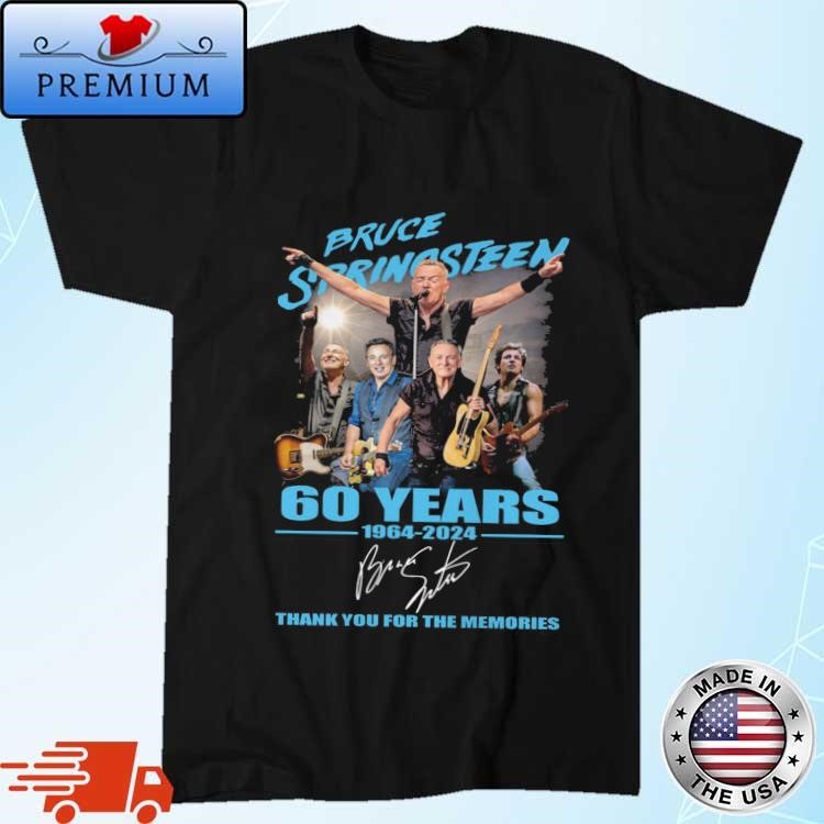 Official Bruce Springsteen 60 Years 1964-2024 Thank You For The Memories Signature Shirt