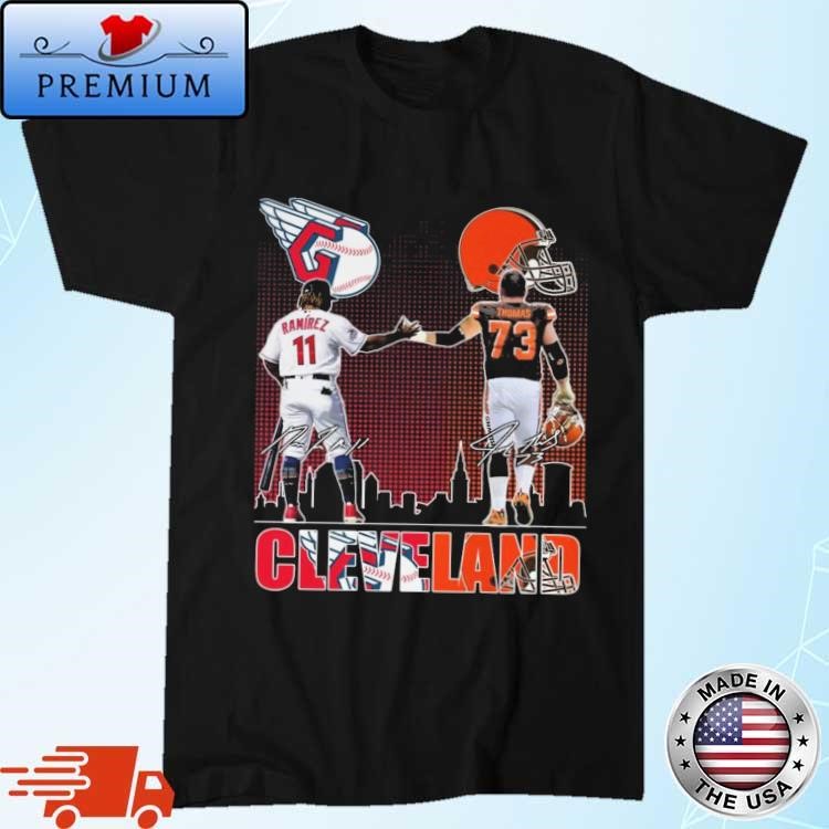 Official Joe Thomas Jose Ramirez Cleveland Guardians Cleveland Browns ...