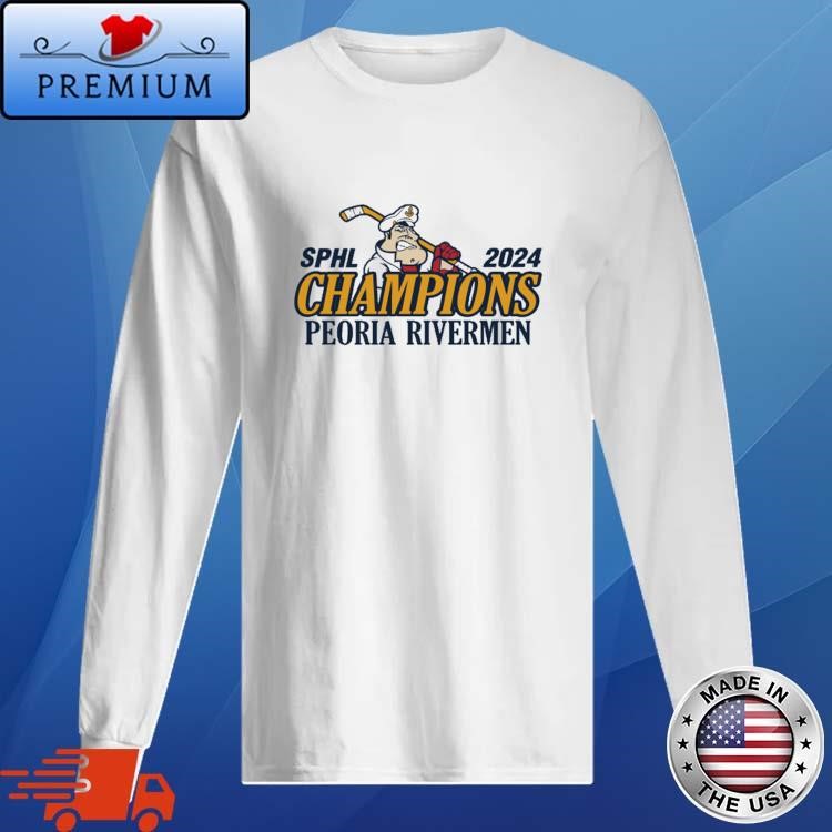 Official Sphl 2024 Champions Hockey Peoria Rivermen Long Sleeve