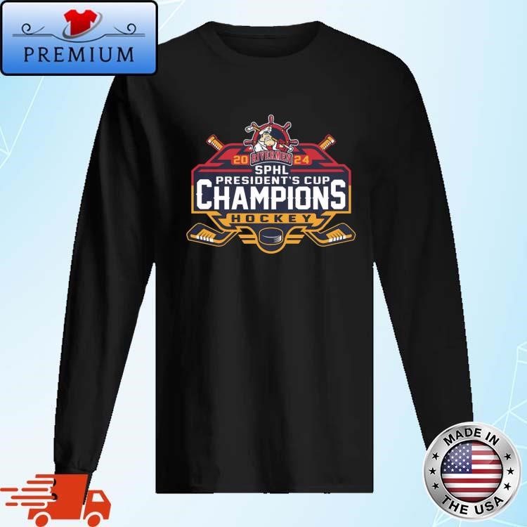 Official Sphl 2024 President's Cup Champions Hockey Peoria Rivermen Long Sleeve