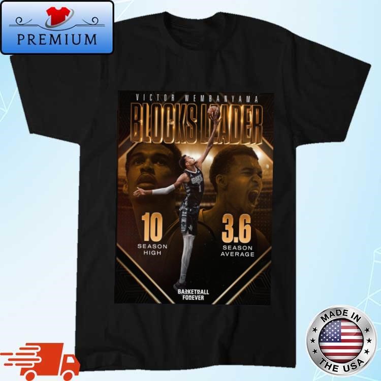 Official Victor Wembanyama San Antonio Spurs Is The 2023-24 NBA Blocks Leader Shirt