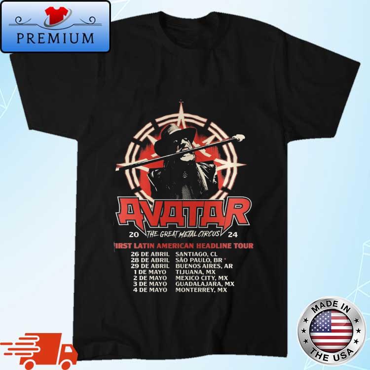 Official Avatar The Great Metal Circus 2024 Tour Shirt