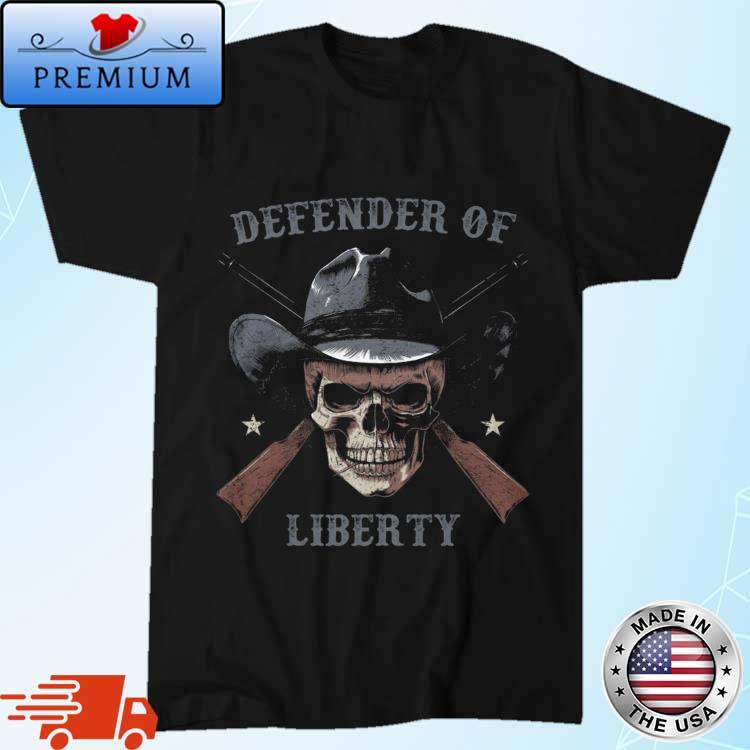 Official Defender Of Liberty Skull Gun Shirt