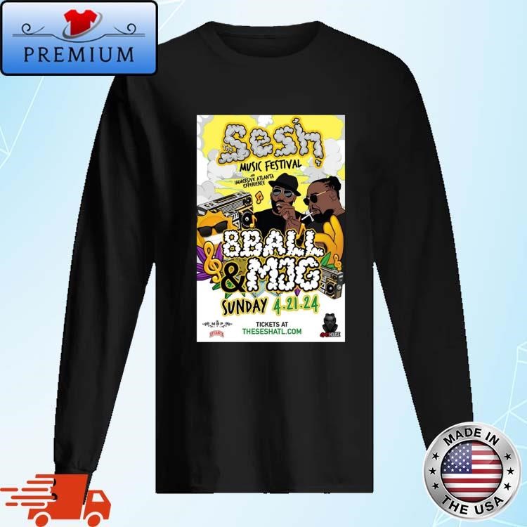 Official The Sesh Music Festival 8ightball April 21 2024 Long Sleeve
