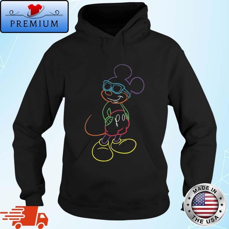 Disney Mickey Mouse Neon Outline Hoody Kids Child Tote Bag 2024 Hoodie
