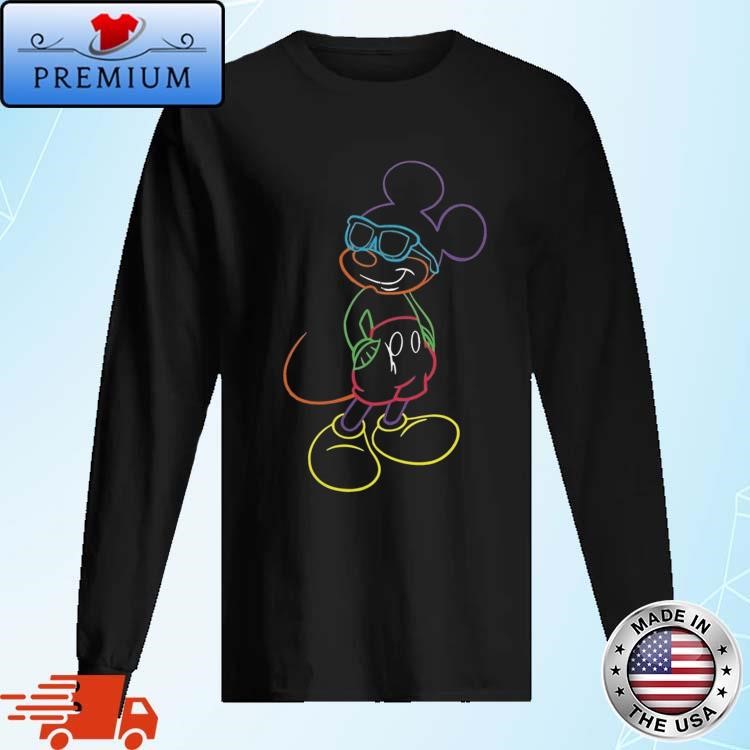 Disney Mickey Mouse Neon Outline Hoody Kids Child Tote Bag 2024 Long Sleeve