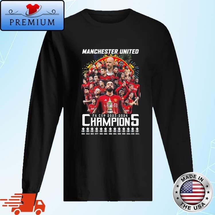 Manchester United FA 2023-2024 Champions 13 Times Long Sleeve