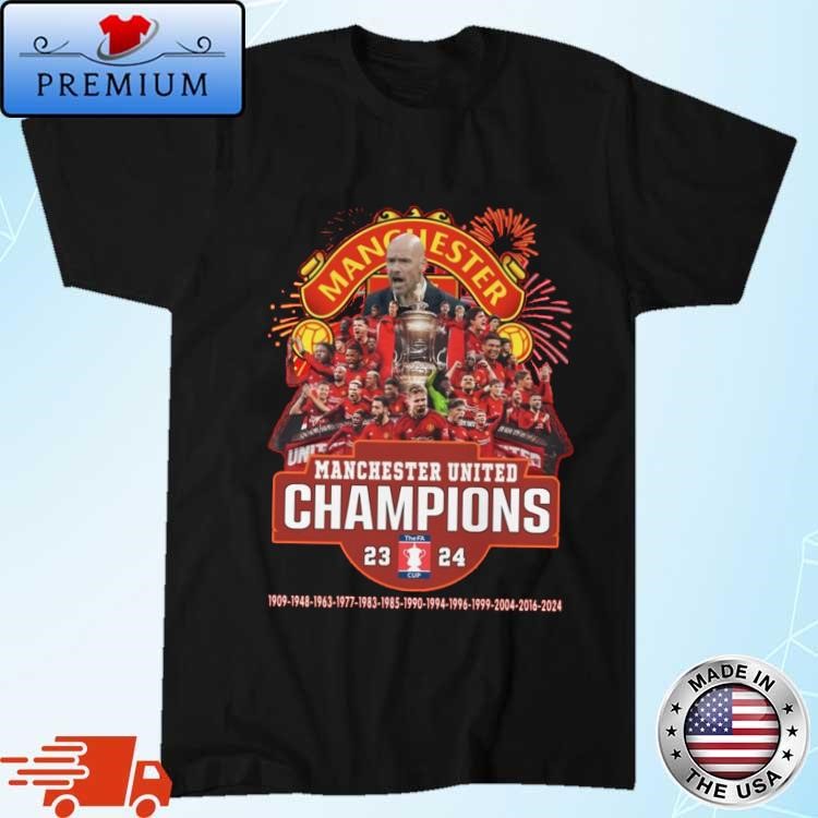 Manchester United FA Cup Champions 23-24 T-shirt