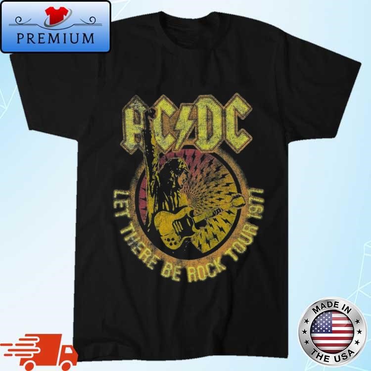 Official Ac Dc Let There Be Rock 1977 Tour Shirt