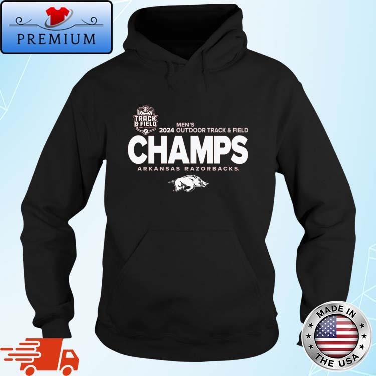 Official Arkansas Razorbacks 2024 SEC Men's Outdoor Track & Field Champions Hoodie