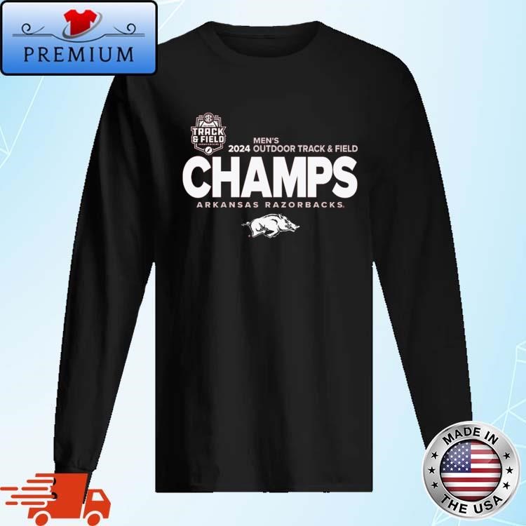 Official Arkansas Razorbacks 2024 SEC Men's Outdoor Track & Field Champions Long Sleeve