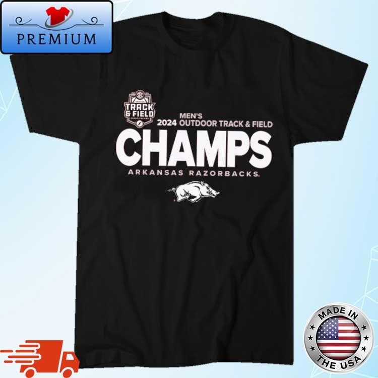 Official Arkansas Razorbacks 2024 SEC Men's Outdoor Track & Field Champions Shirt