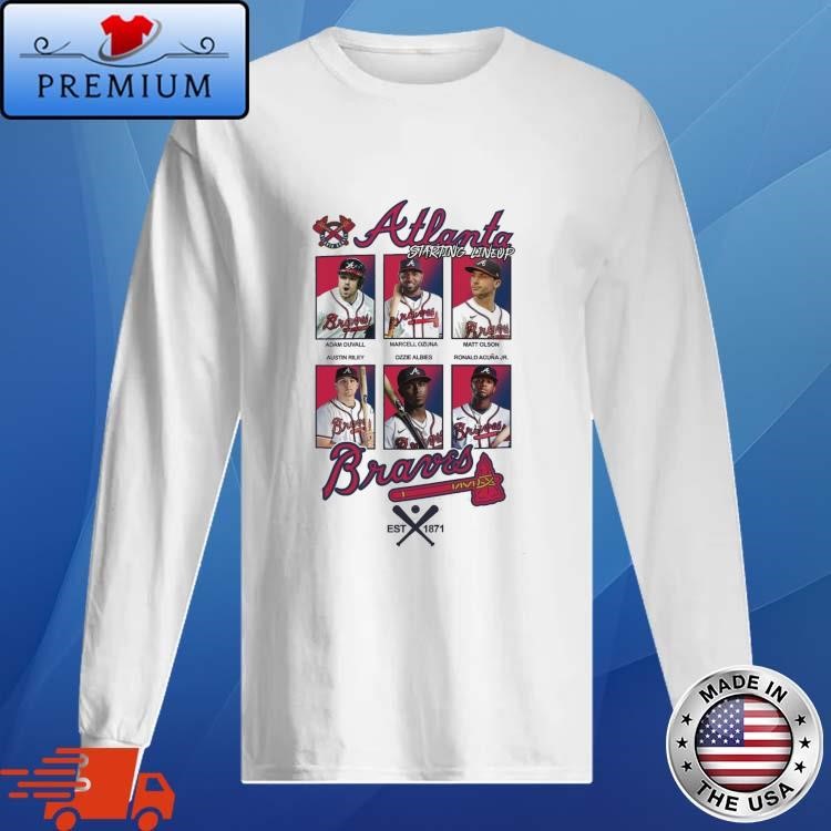 Official Atlanta Braves Baseball Team Est 1871 Starting Lineup Long Sleeve