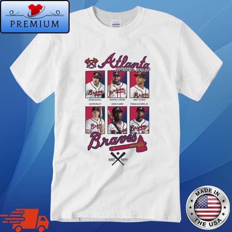 Official Atlanta Braves Baseball Team Est 1871 Starting Lineup Shirt