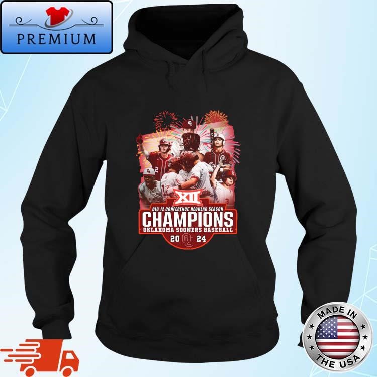 Official Big 12 Conference Regular Season Champions Okalahoma Sooners Baseball 2024 Hoodie