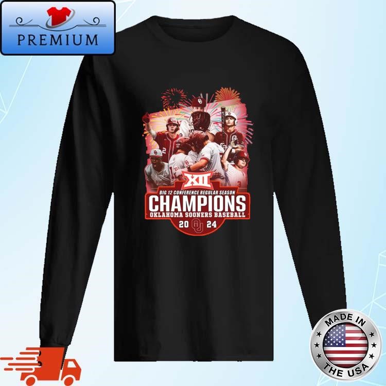 Official Big 12 Conference Regular Season Champions Okalahoma Sooners Baseball 2024 Long Sleeve