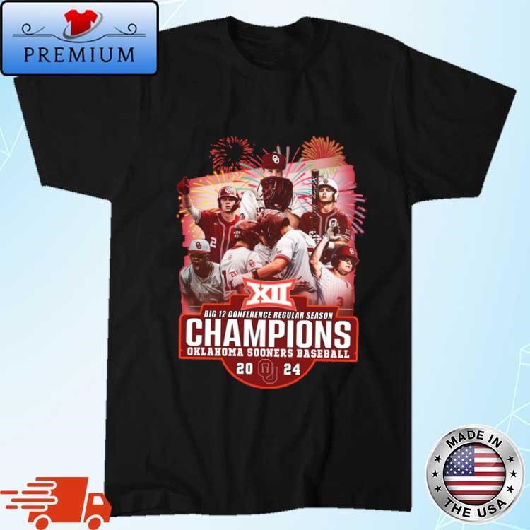 Official Big 12 Conference Regular Season Champions Okalahoma Sooners Baseball 2024 Shirt