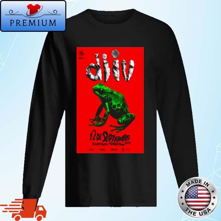 Official Diiv Band Buenos Aires Argentina Sep 12 2024 Poster Long Sleeve