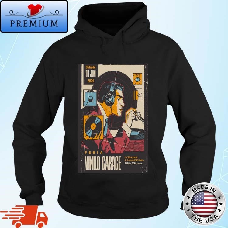 Official Feria Vinilo Garage Jun 1 2024 La Vinocracia Av Irarrázaval Ñuñoa Hoodie