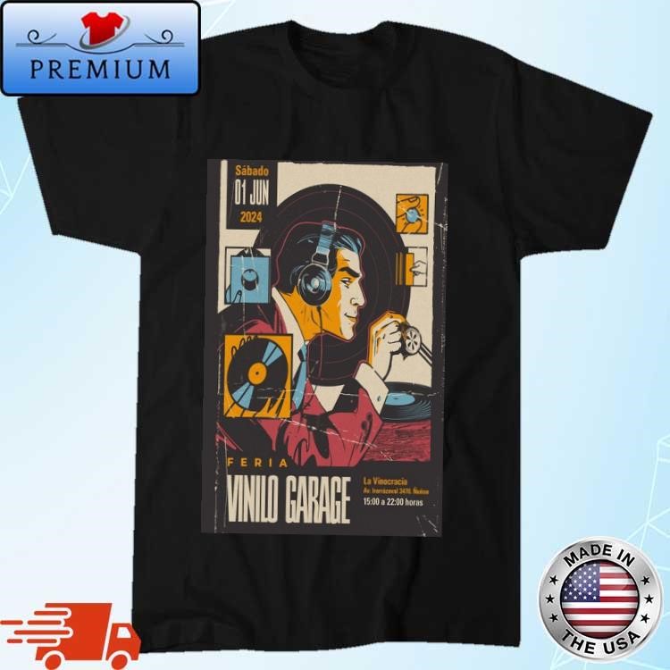 Official Feria Vinilo Garage Jun 1 2024 La Vinocracia Av Irarrázaval Ñuñoa T-Shirt