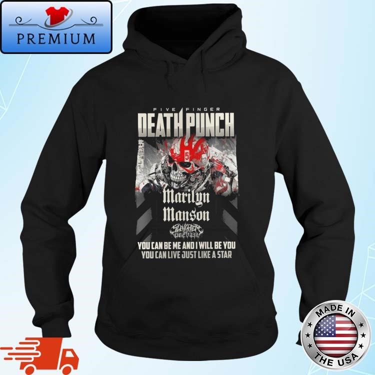 Official Five Finger Death Punch Marilyn Manson Live Like A Star Hoodie