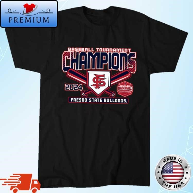 Official Fresno State Bulldogs 2024 Mountain West Baseball Conference Tournament Champions T-Shirt