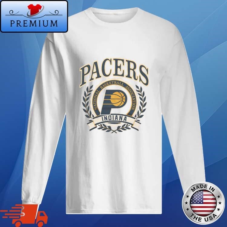 Official Indiana Pacers Crest National Basketball Association 2024 Long Sleeve