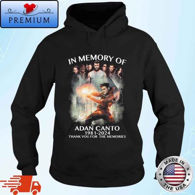 Official X-Men In The Memory Of Adan Canto 1981-2024 Thank You For The Memories Signature Hoodie