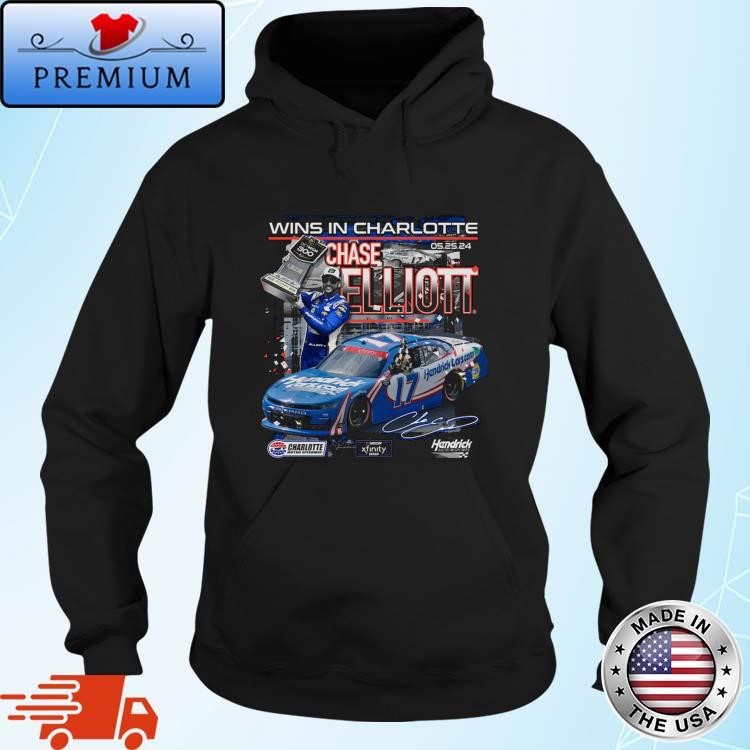 Original Chase Elliott Hendrick Motorsports Team Collection Black 2024 Xfinity Series MGM 300 Race Winner Race Win Hoodie