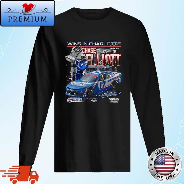 Original Chase Elliott Hendrick Motorsports Team Collection Black 2024 Xfinity Series MGM 300 Race Winner Race Win Long Sleeve