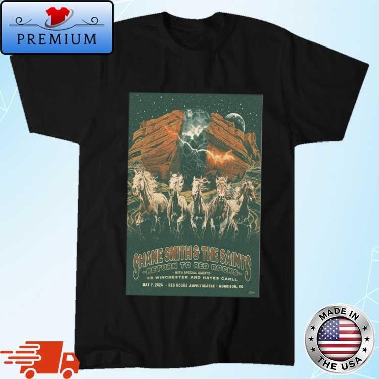 Shane Smith & The Saints Red Rocks Amphitheatre, Morrison, CO May 7 2024 T-Shirt