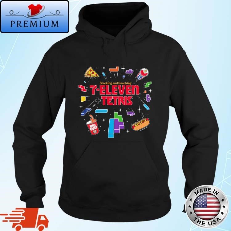 Stacking And Snacking 7-eleven + Tetris Hoodie