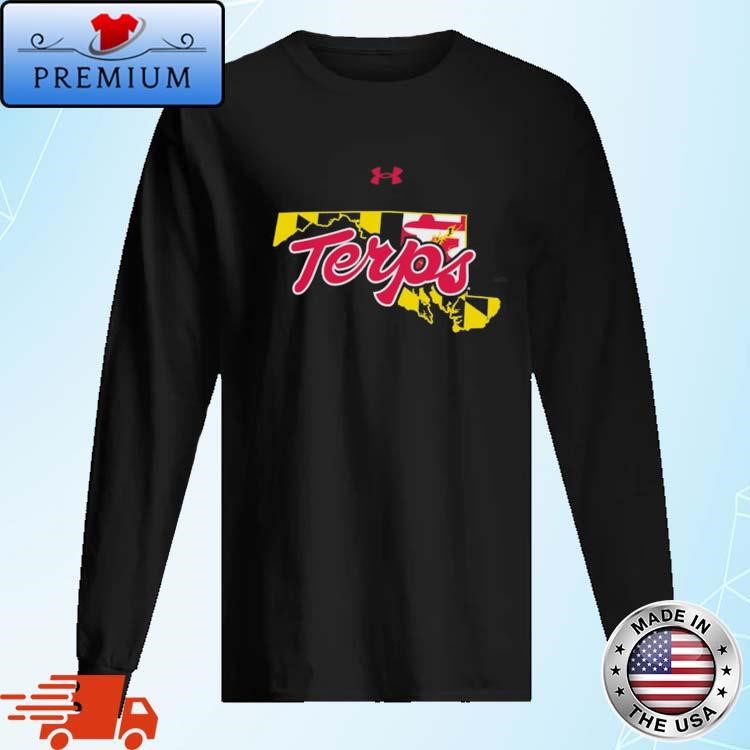 Under Armour Black Maryland Terrapins Terps Pride Script Art Long Sleeve