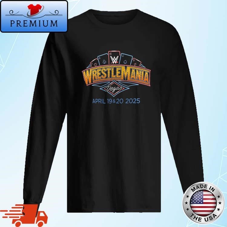 WWE Black WrestleMania 41 Logo April 19&20 2025 Long Sleeve