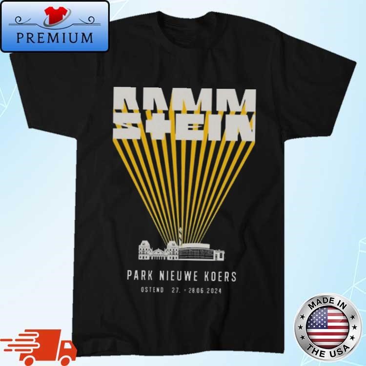 Official Rammstein Europe Stadium Tour Park Nieuwe Koers Ostend June 27-28 2024 Event Shirt