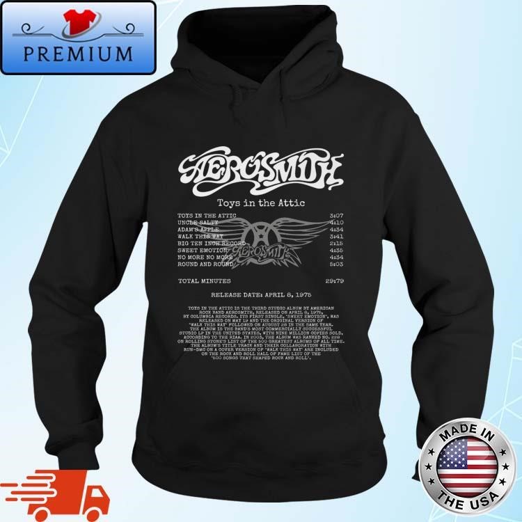 Official Aerosmith Toys In The Attic Greatest Hits Album 1975-2024 Anniversary Hoodie