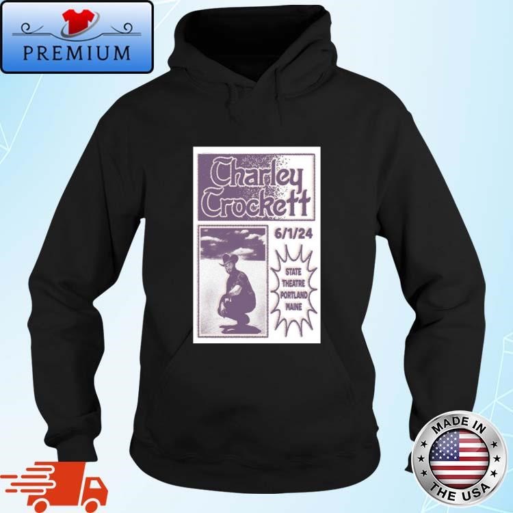 Official Charley Crockett Tour 2024 Portland ME Hoodie