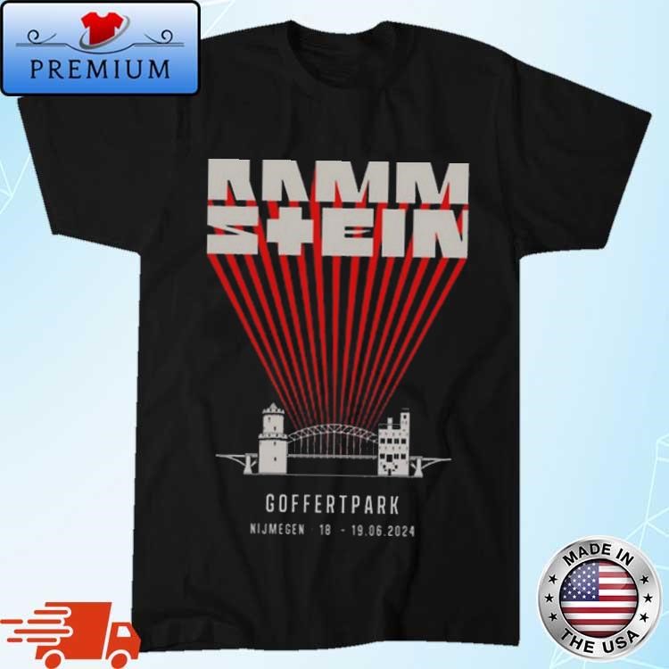 Official Rammstein Europe Stadium Tour Goffertpark Nijmegen June 18-19 2024 Event Shirt