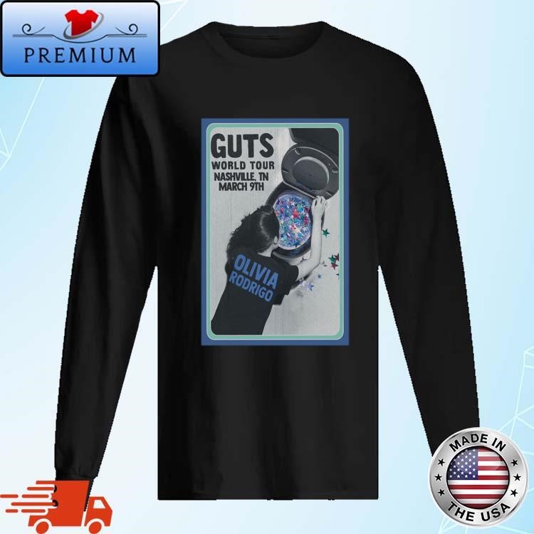 Official Olivia Rodrigo Guts World Tour March 9 2024 Nashville TN Long Sleeve