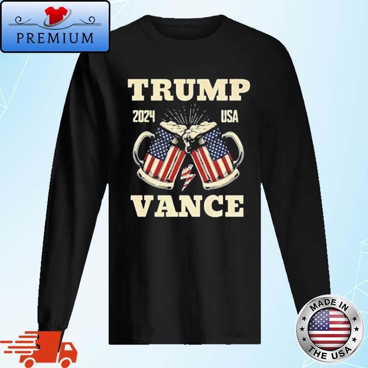 Official Trump Vance 2024 Distressed US Flag Election President 2024 Long Sleeve