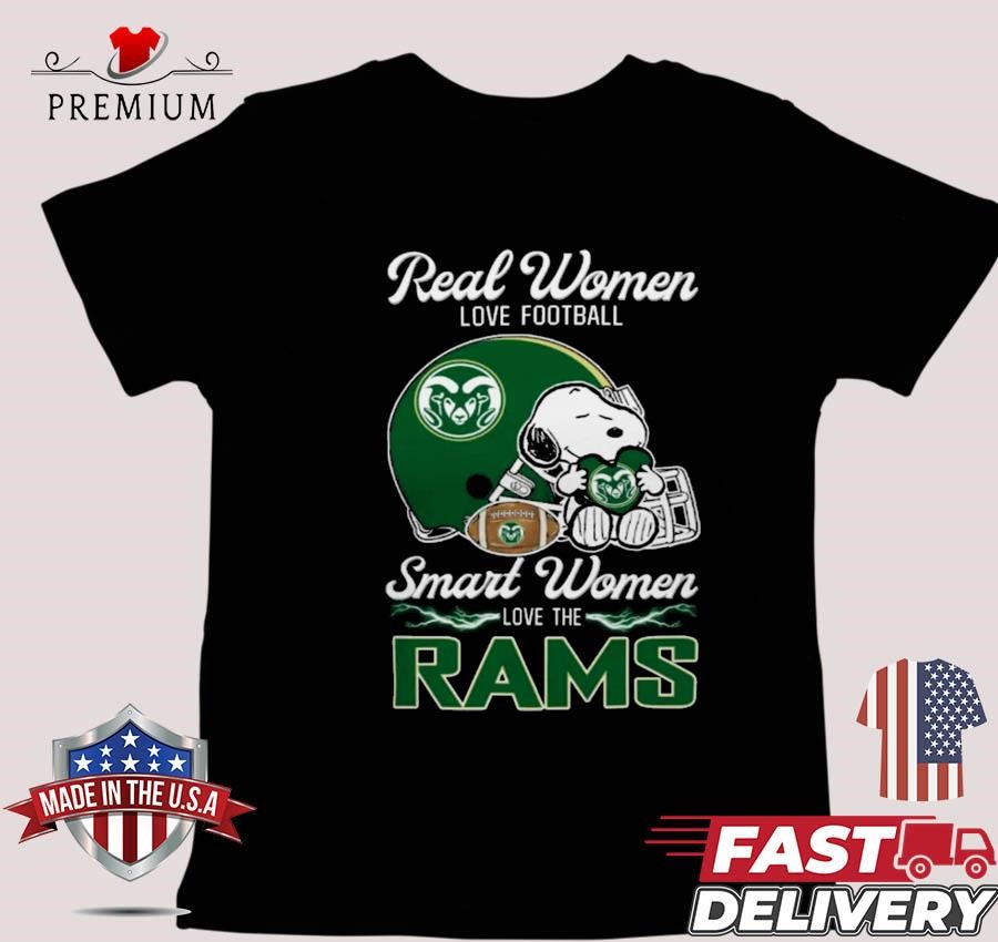 Design Colorado State Rams x Snoopy Real Women Love Football Smart Women Helmet 2024 T-shirt