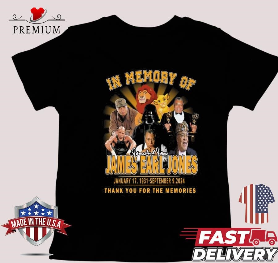 Design In Memory Of James Earl Jones 1931-2024 Signature Thank You For The Memories Signature T-shirt