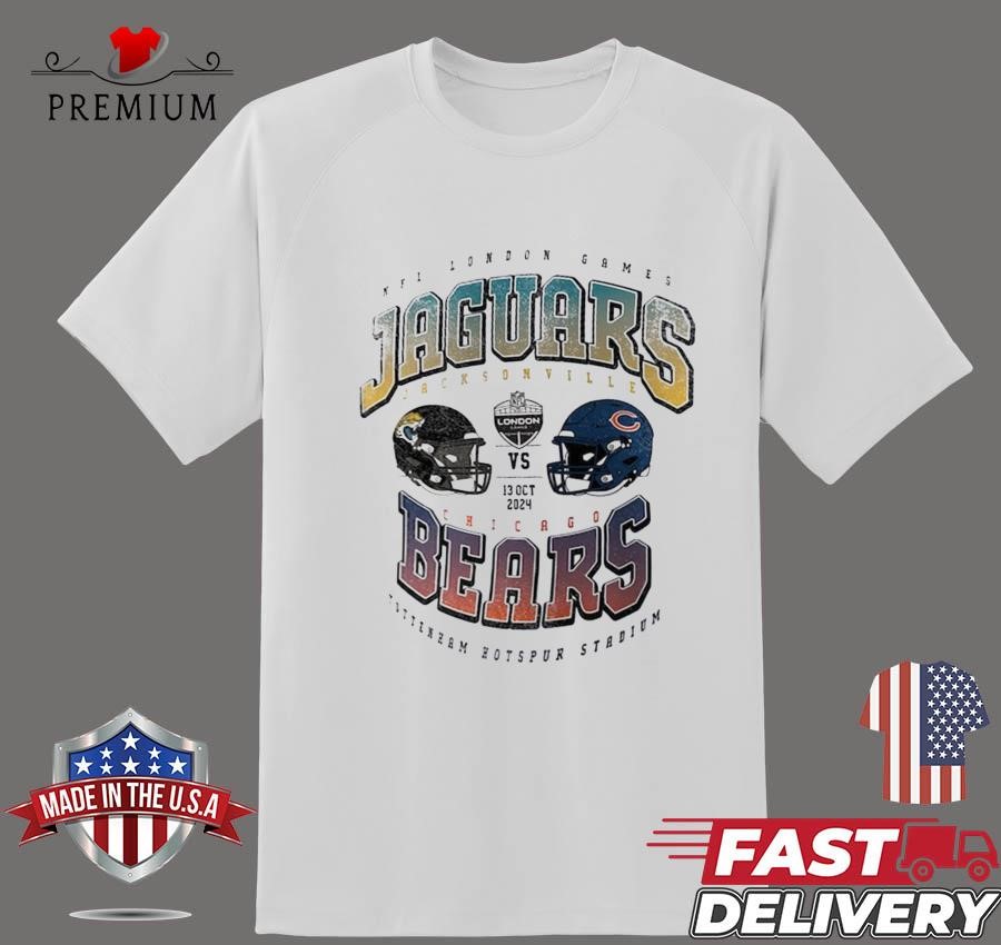 Design Jacksonville Jaguars Vs Chicago Bears 13 Oct 2024 NFL London Games Gridiron Showdown T-shirt