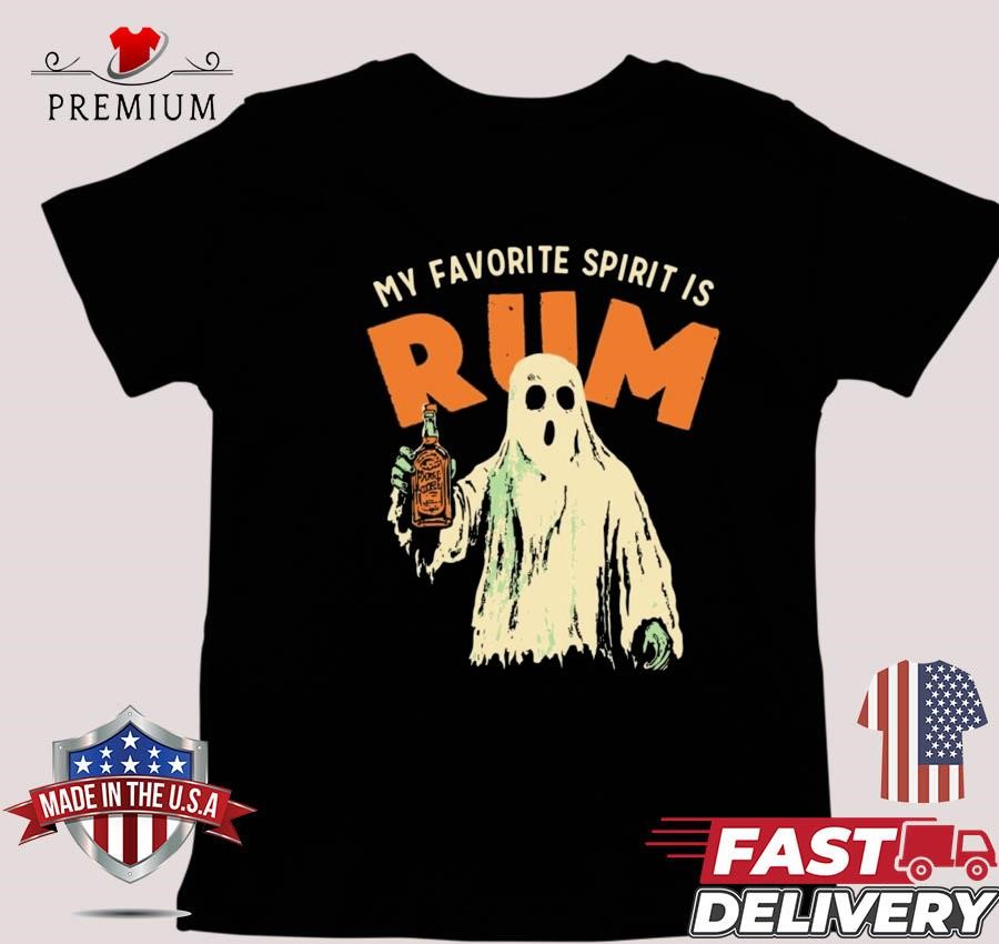 Design My Favorite Spirit Is Rum Boo Halloween T-shirt