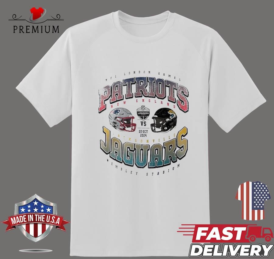 Design New England Patriots Vs Jacksonville Jaguars 20 Oct 2024 NFL London Games Gridiron Showdown T-shirt