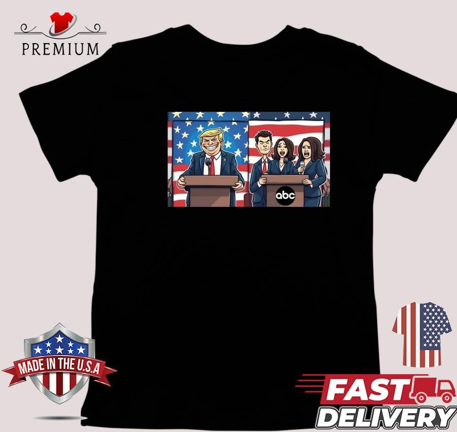 Design Trump 3 Versus 1 Harris Team Begged Debate 2024 T-shirt