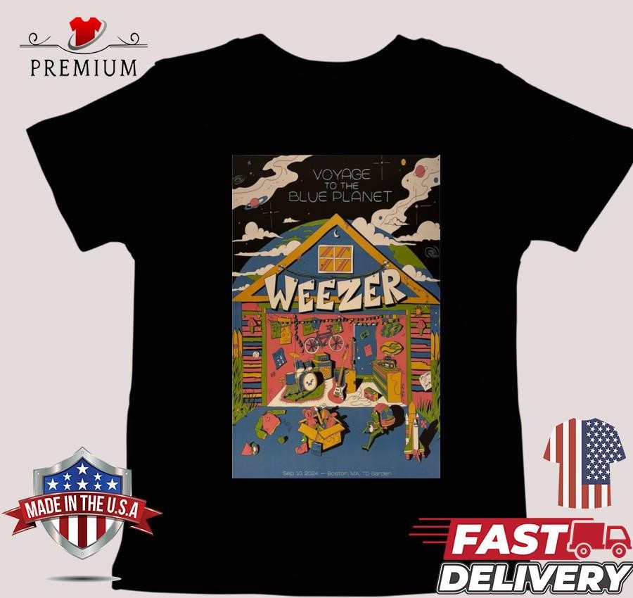 Design Weezer Boston MA Tour 2024 T-shirt