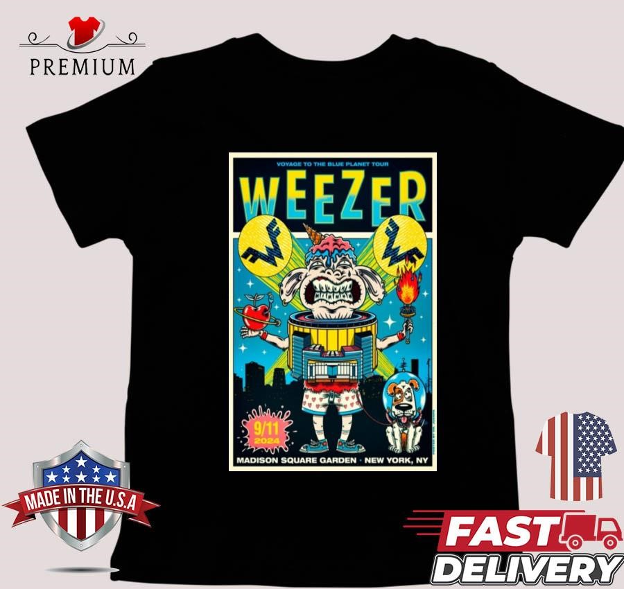 Design Weezer Madison Square Garden In New York NY Sept 11 2024 T-shirt