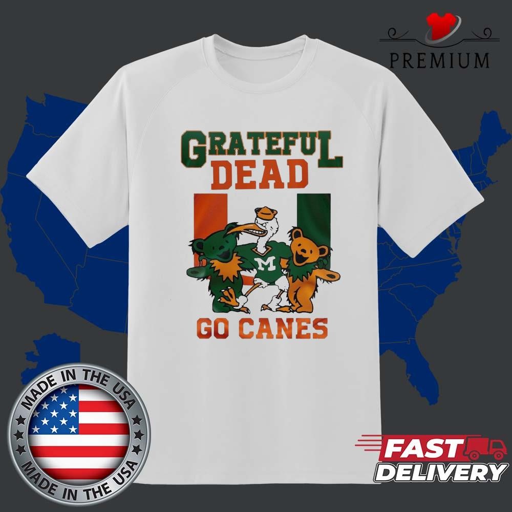 Miami Hurricanes x Grateful Dead Band Go Canes Art Shirt