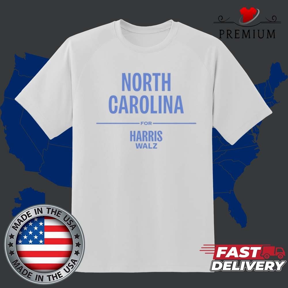 North Carolina For Harris Walz Art Shirt